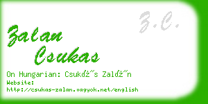 zalan csukas business card